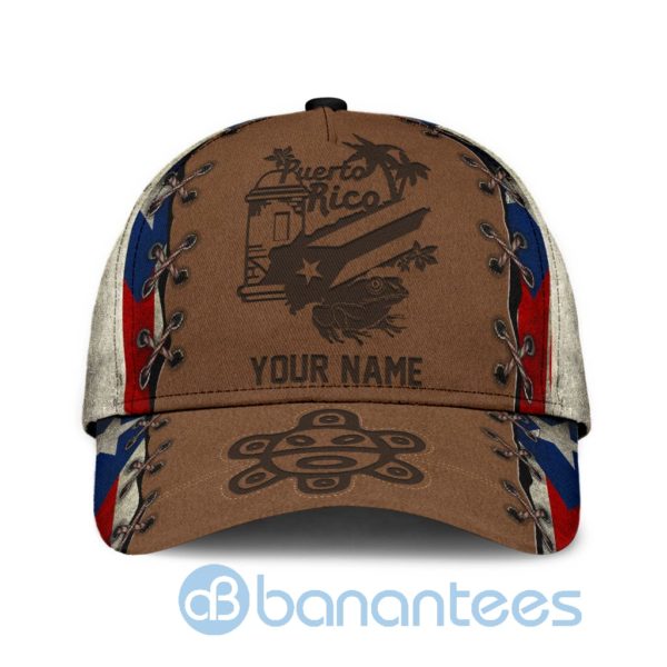 Customize Name Coqui Symbols Puerto Rico All Over Printed 3D Cap Product Photo