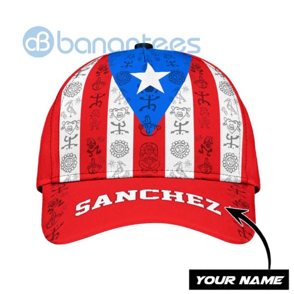 Customize Name Loving Puerto Rico All Over Printed 3D Cap Product Photo