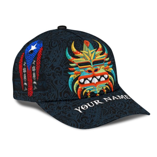 Customize Name Puerto Rico Bali Mask All Over Printed 3D Cap Product Photo