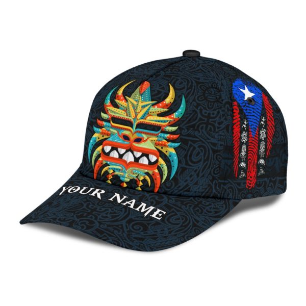 Customize Name Puerto Rico Bali Mask All Over Printed 3D Cap Product Photo