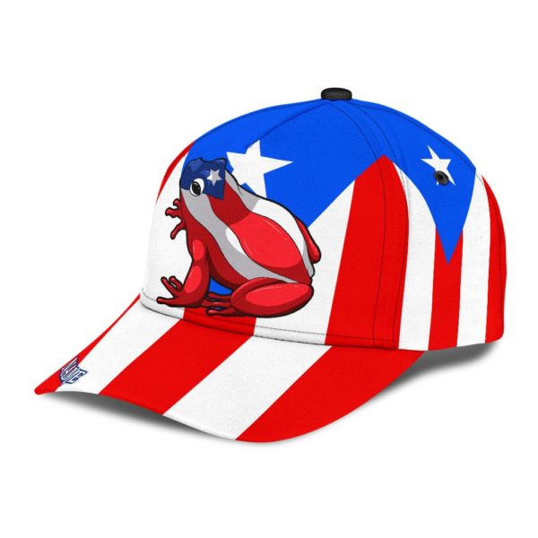 Customize Name Puerto Rico Flog And Flag All Over Printed 3D Cap Product Photo