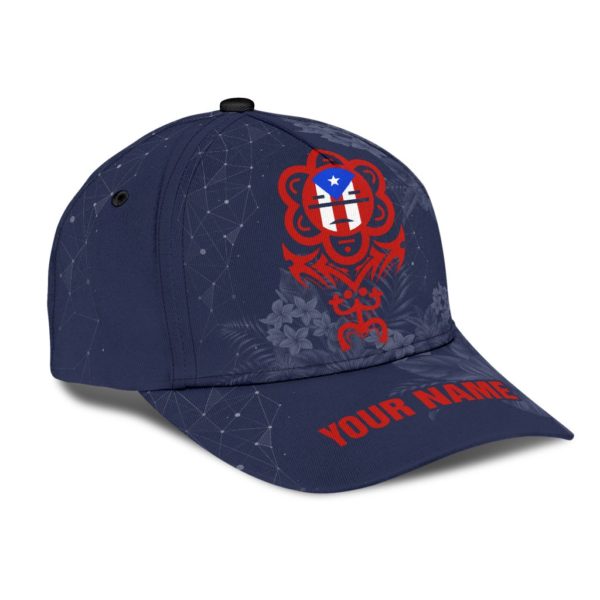 Customize Name Puerto Rico Tropical Pattern All Over Printed 3D Cap Product Photo