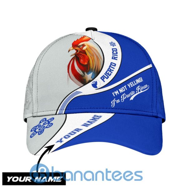 Customize Name Rooster Puerto Rico All Over Printed 3D Cap Product Photo