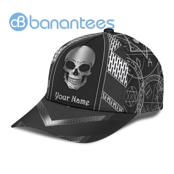 Customize Name Skull All Over Printed 3D Cap Product Photo