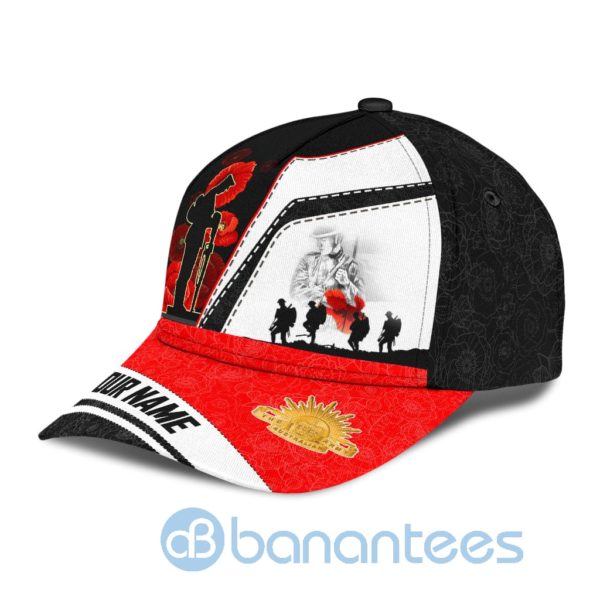 Customized Name Australia Culture Poppy Anzacay All Over Printed 3D Cap Product Photo