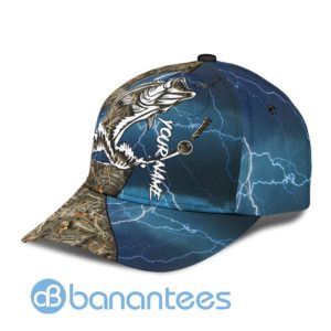 Customized Name Bass Fishing Hat Hook Full Printed 3D Cap Product Photo
