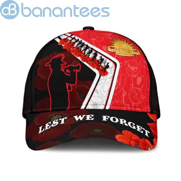 Customized Name Lest We Forget Poppy Anzacay All Over Printed 3D Cap Product Photo