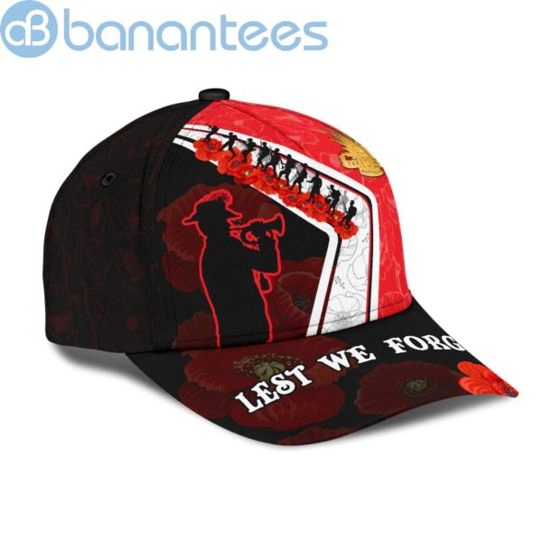 Customized Name Lest We Forget Poppy Anzacay All Over Printed 3D Cap Product Photo