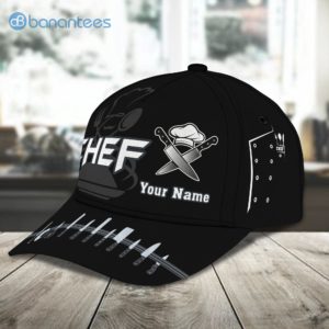 Customized Name Master Chef Black All Over Printed 3D Cap Product Photo