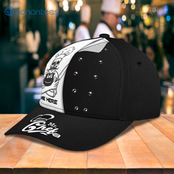 Customized Name Master Chef Black And White All Over Printed 3D Cap Product Photo