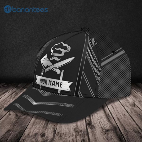 Customized Name Master Chef Black Background All Over Printed 3D Cap Product Photo
