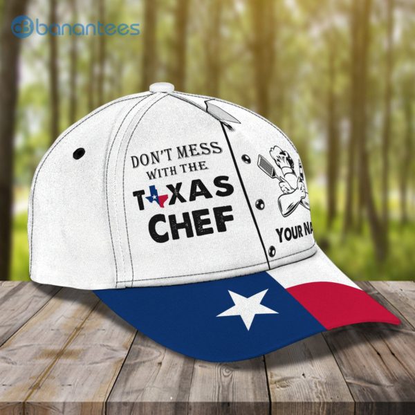 Customized Name Master Chef Don't Mess With The Texas Chef All Over Printed 3D Cap Product Photo