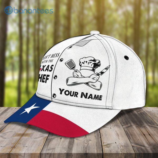 Customized Name Master Chef Don't Mess With The Texas Chef All Over Printed 3D Cap Product Photo