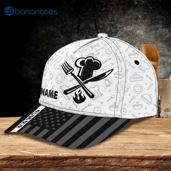 Customized Name Master Chef Icon Pattern All Over Printed 3D Cap Product Photo