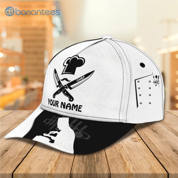 Customized Name Master Chef White All Over Printed 3D Cap Product Photo