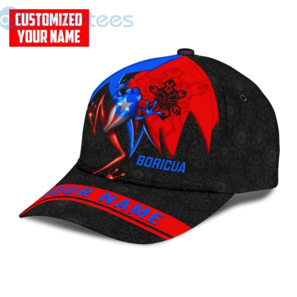 Customized Name Puerto Rico Coqui Frog All Printed All Over Printed 3D Cap Product Photo