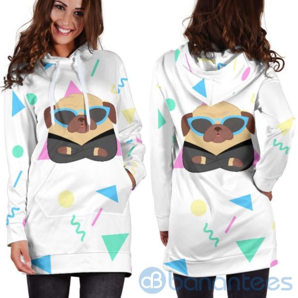 Cute Boss Pug Hoodie Dress For Women Product Photo