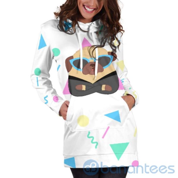 Cute Boss Pug Hoodie Dress For Women Product Photo