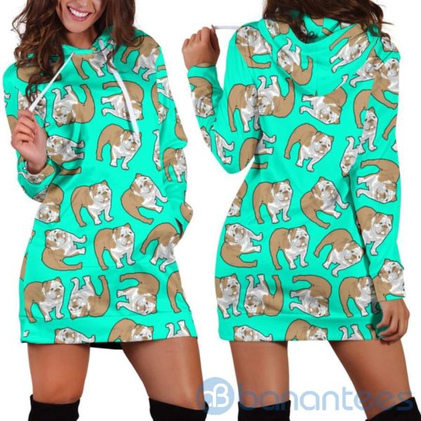 Cute Bull Pattern Hoodie Dress For Women Product Photo