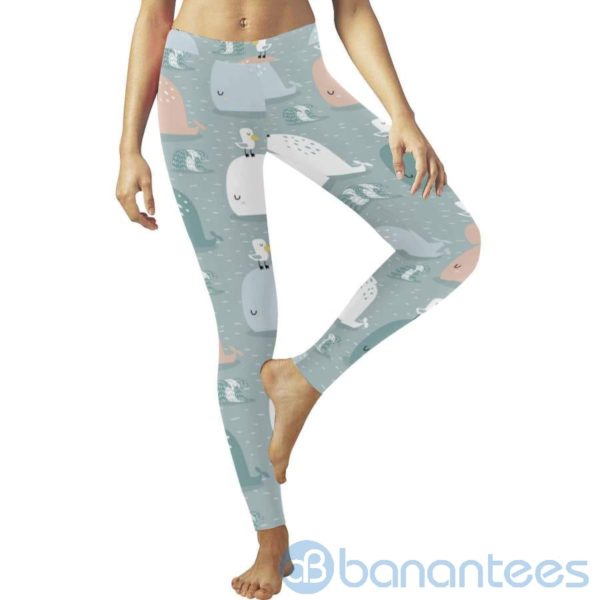 Cute Whale Leggings for Women Product Photo