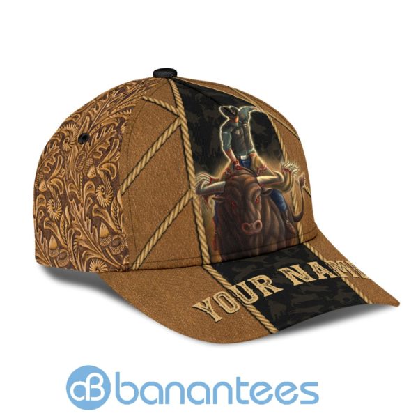 Cutom Name Bull Riding All Over Printed 3D Cap Product Photo