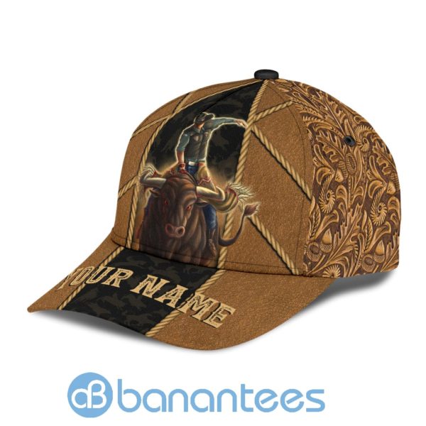 Cutom Name Bull Riding All Over Printed 3D Cap Product Photo