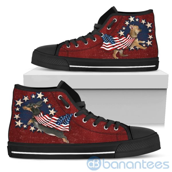 Dachshund Gift For Independence Day High Top Shoes Product Photo