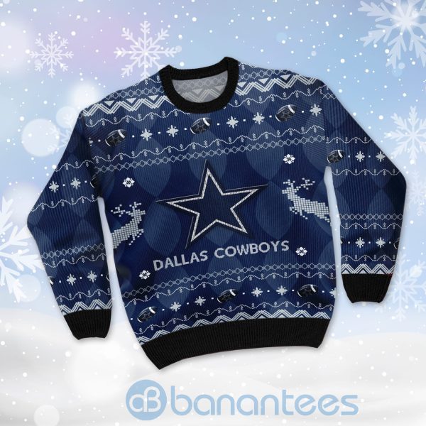 Dallas Cowboys American Football Black Ugly Christmas 3D Sweater Product Photo