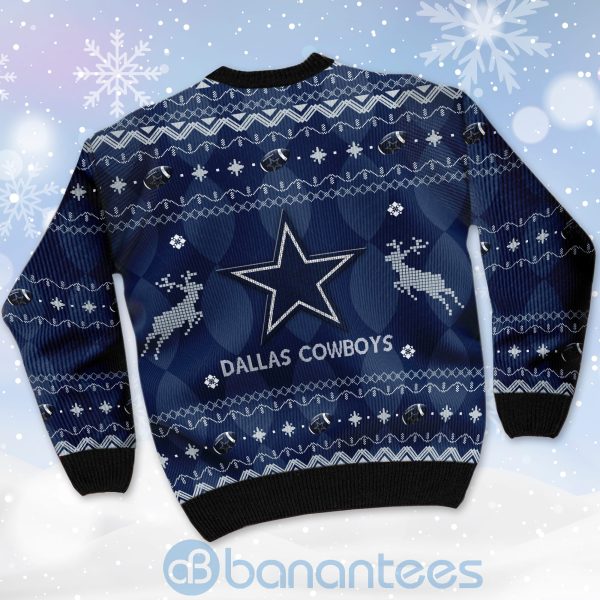 Dallas Cowboys American Football Black Ugly Christmas 3D Sweater Product Photo