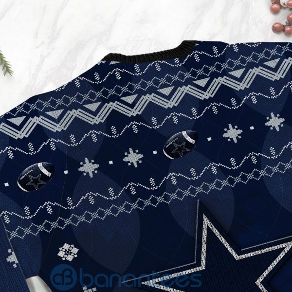 Dallas Cowboys American Football Black Ugly Christmas 3D Sweater Product Photo