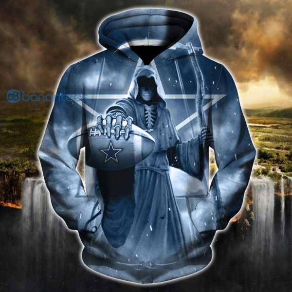 Dallas Cowboys Death Skull All Over Printed 3D Hoodie Zip Hoodie Product Photo