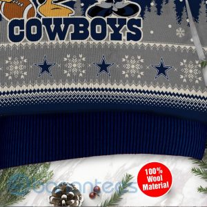 Dallas Cowboys Disney Donald Duck Mickey Mouse Goofy Custom Name Christmas 3D Sweater Product Photo