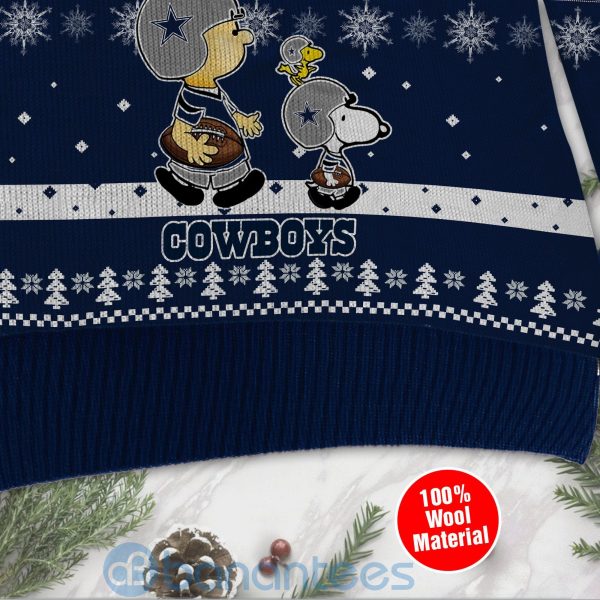 Dallas Cowboys Funny Charlie Brown Peanuts Snoopy Ugly Christmas 3D Sweater Product Photo