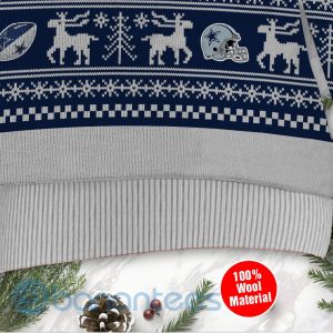 Dallas Cowboys Grateful Dead SKull And Bears Custom Name Ugly Christmas 3D Sweater Product Photo
