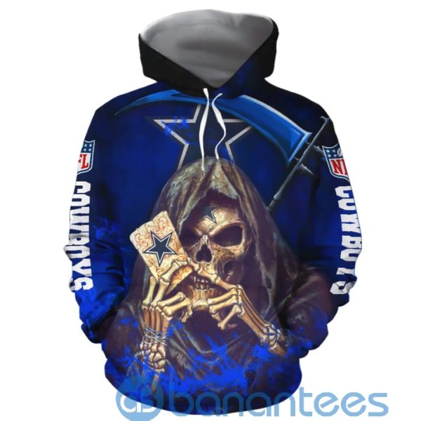 Dallas Cowboys Halloween All Over Printed 3D Hoodie, Zip Hoodie Death Card Product Photo