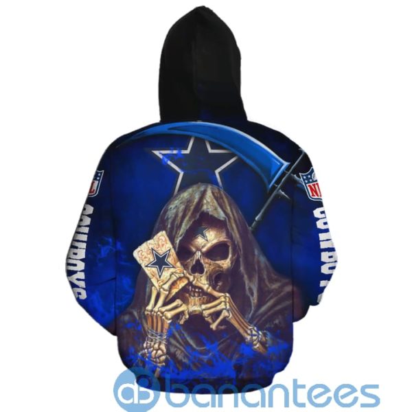 Dallas Cowboys Halloween All Over Printed 3D Hoodie, Zip Hoodie Death Card Product Photo