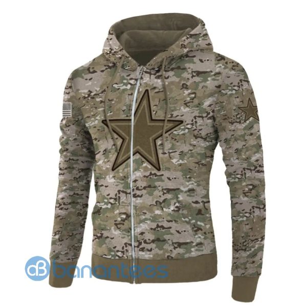 Dallas Cowboys Hoodie Camo Printed All Over Printed 3D Hoodie Zip Hoodie Product Photo