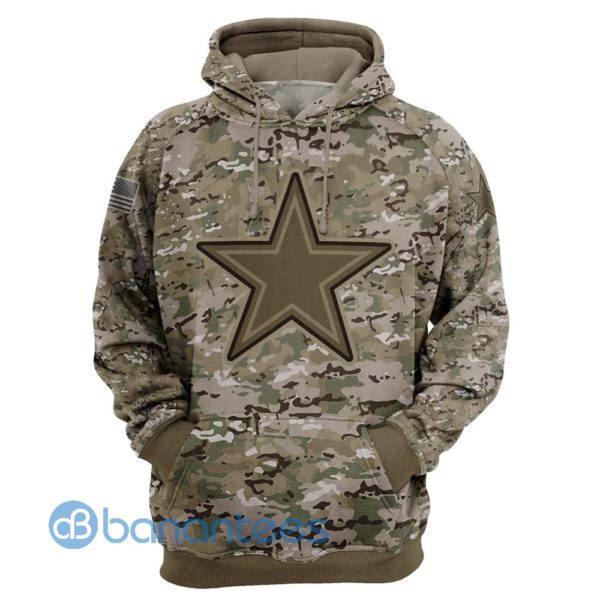 Dallas Cowboys Hoodie Camo Printed All Over Printed 3D Hoodie Zip Hoodie Product Photo
