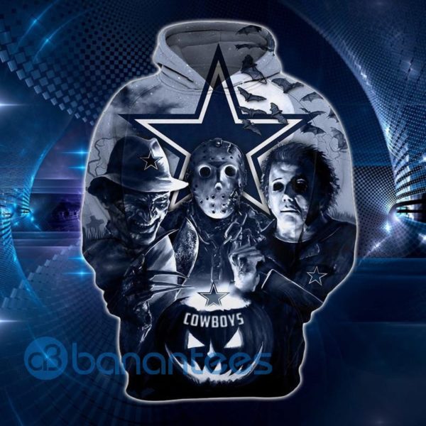 Dallas Cowboys Hoodies 3D Halloween Horror Night Hoodie Zip Hoodie Product Photo