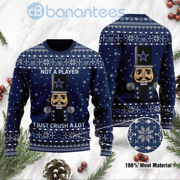 Dallas Cowboys I Am Not A Player I Just Crush Alot Ugly Christmas 3D Sweater Product Photo