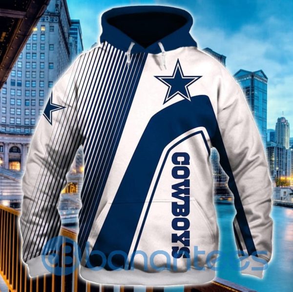 Dallas Cowboys Simple Design Full Printed 3D Hoodie Zip Hoodie Product Photo