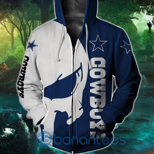Dallas Cowboys Skull Design 3D Hoodie Zip Hoodie Product Photo