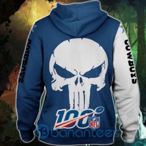 Dallas Cowboys Skull Design 3D Hoodie Zip Hoodie Product Photo