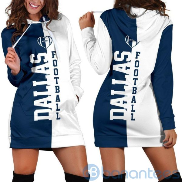 Dallas Football Hoodie Dress For Women Product Photo