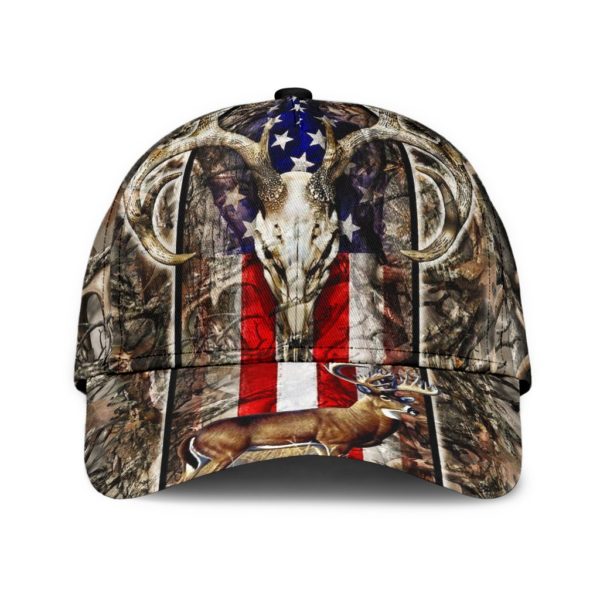Deer Skull Hunting Camo All Over Printed 3D Cap Product Photo