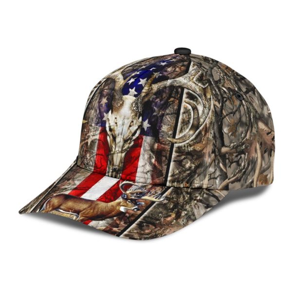 Deer Skull Hunting Camo All Over Printed 3D Cap Product Photo