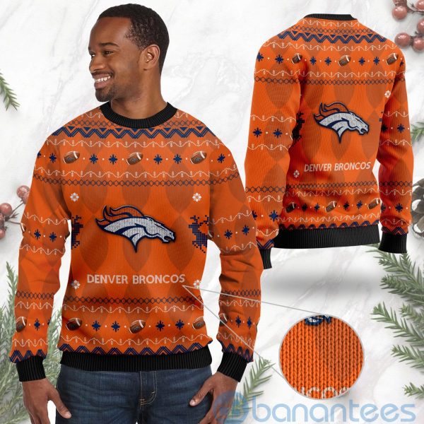 Denver Broncos American Football Black Ugly Christmas 3D Sweater Product Photo