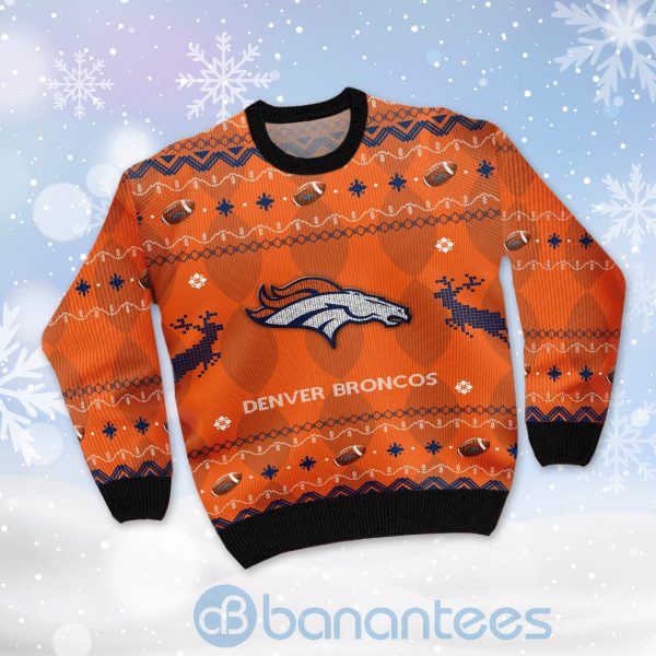 Denver Broncos American Football Black Ugly Christmas 3D Sweater Product Photo