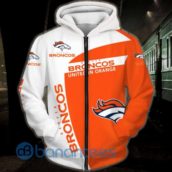 Denver Broncos Broncos United In Orange Full Printed 3D Hoodie Zip Hoodie Product Photo