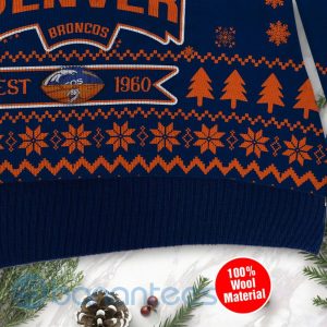 Denver Broncos Cute Baby Yoda Grogu Ugly Christmas 3D Sweater Product Photo